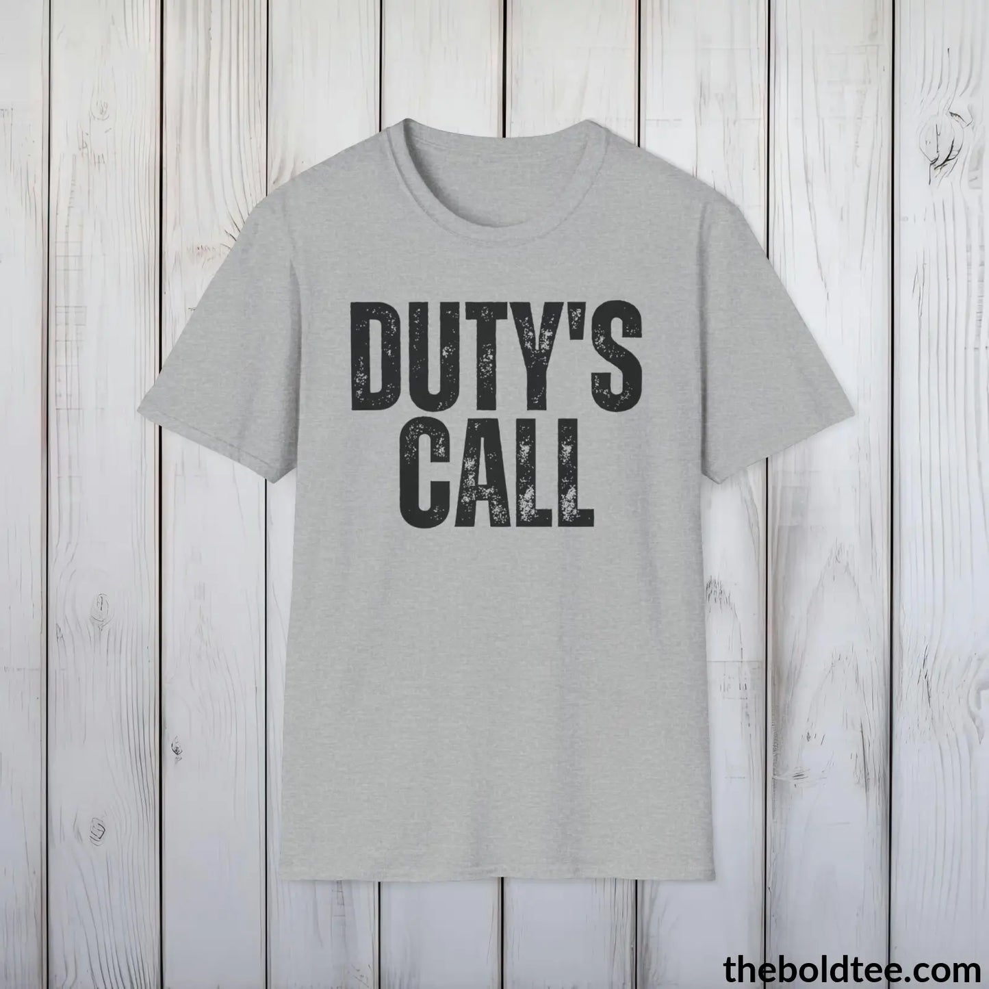 DUTY'S CALL Military Tee - Strong & Versatile Cotton Crewneck T-Shirt - 9 Bold Colors