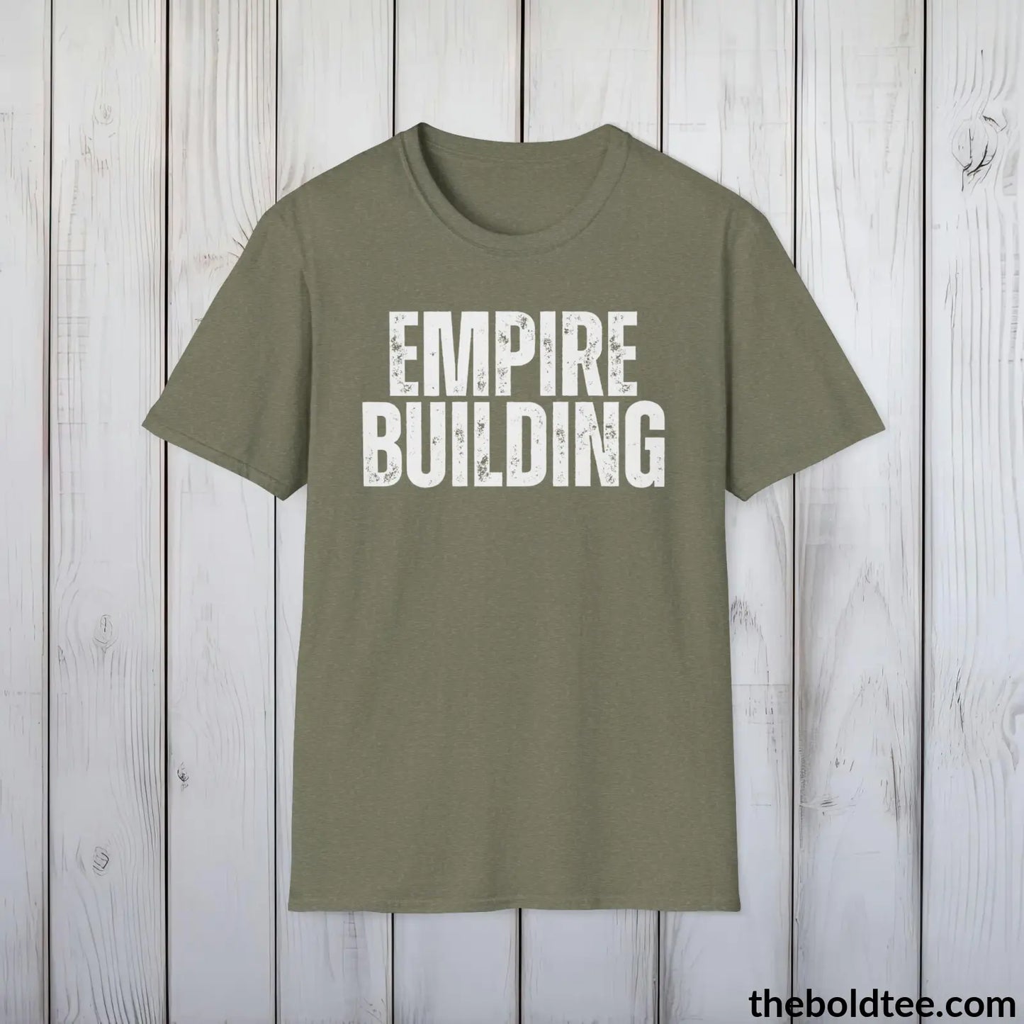 Bold EMPIRE BUILDING Tee - Premium Cotton Crewneck Unisex T-Shirt - 9 Bold Colors