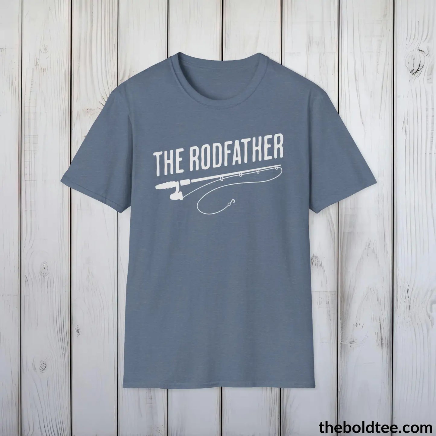 Epic "The Rodfather" Fishing T-Shirt - Fishing Gift For Fishermen - Premium Fishing Graphic Tee - Sport Fishing T-Shirt - 9 Colors Available