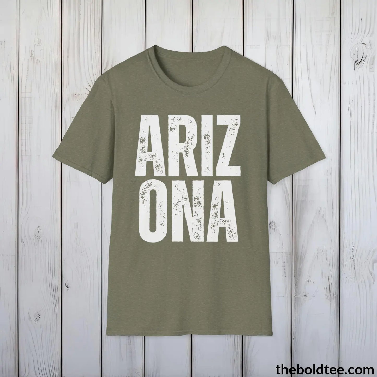 ARIZONA Tee - Casual, Sustainable & Soft Cotton Crewneck Unisex T-Shirt - 9 Bold Colors