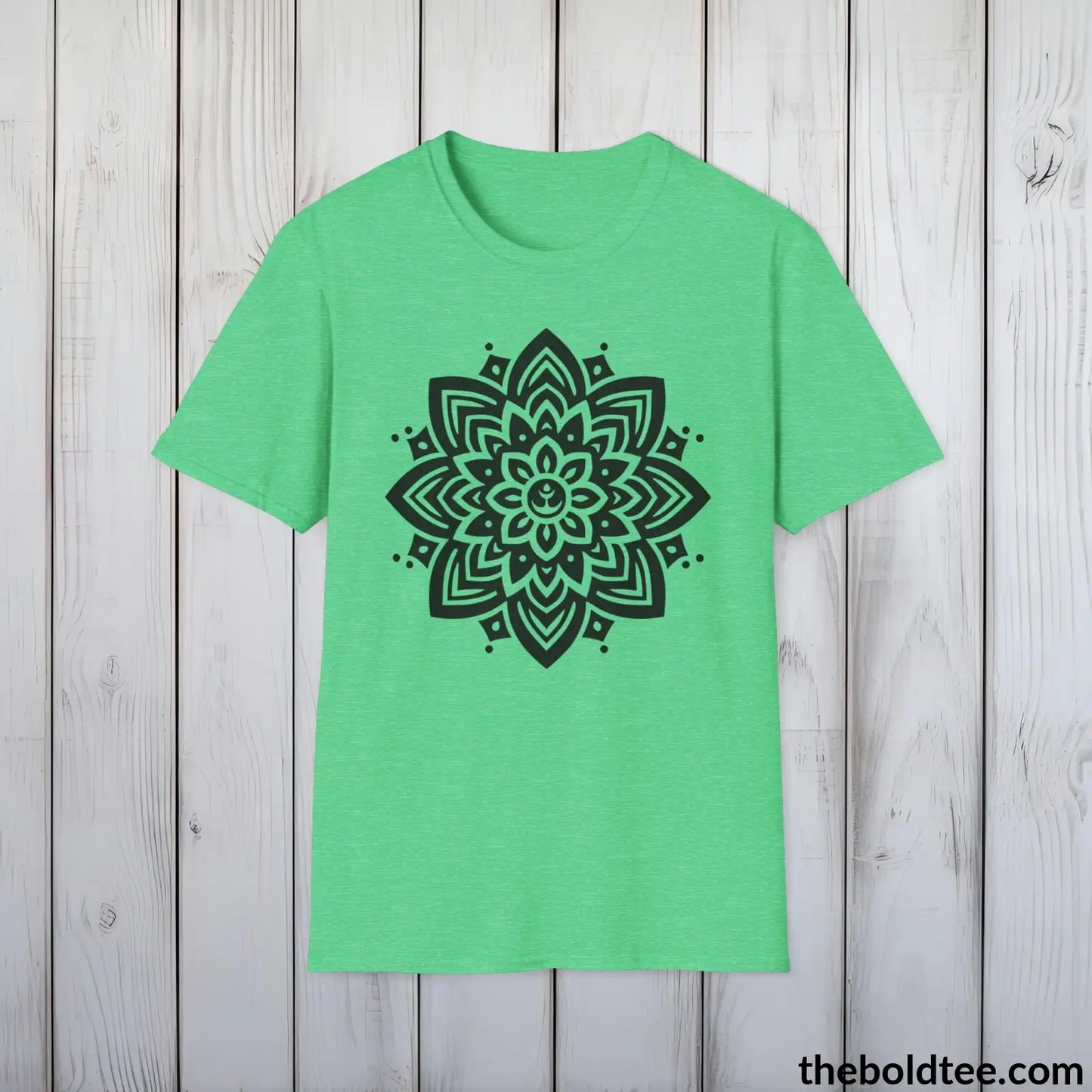 T-Shirt Heather Irish Green / S Peaceful Yoga Tee - Sustainable & Soft Cotton Crewneck Unisex T-Shirt - 8 Serene Colors