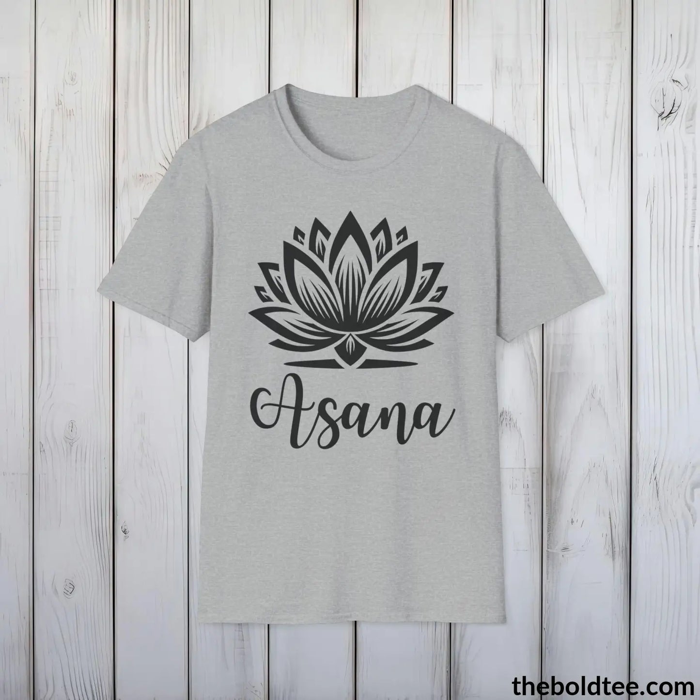 Asana Yoga Tee - Sustainable & Soft Cotton Crewneck Unisex T-Shirt - 9 Bold Colors