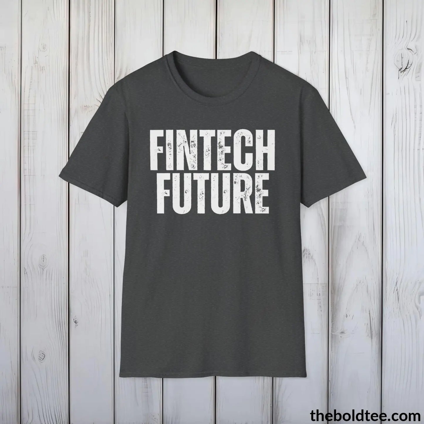 FINTECH FUTURE Cryptocurrency Tee - Premium Cotton Crewneck Unisex T-Shirt - 9 Bold Colors