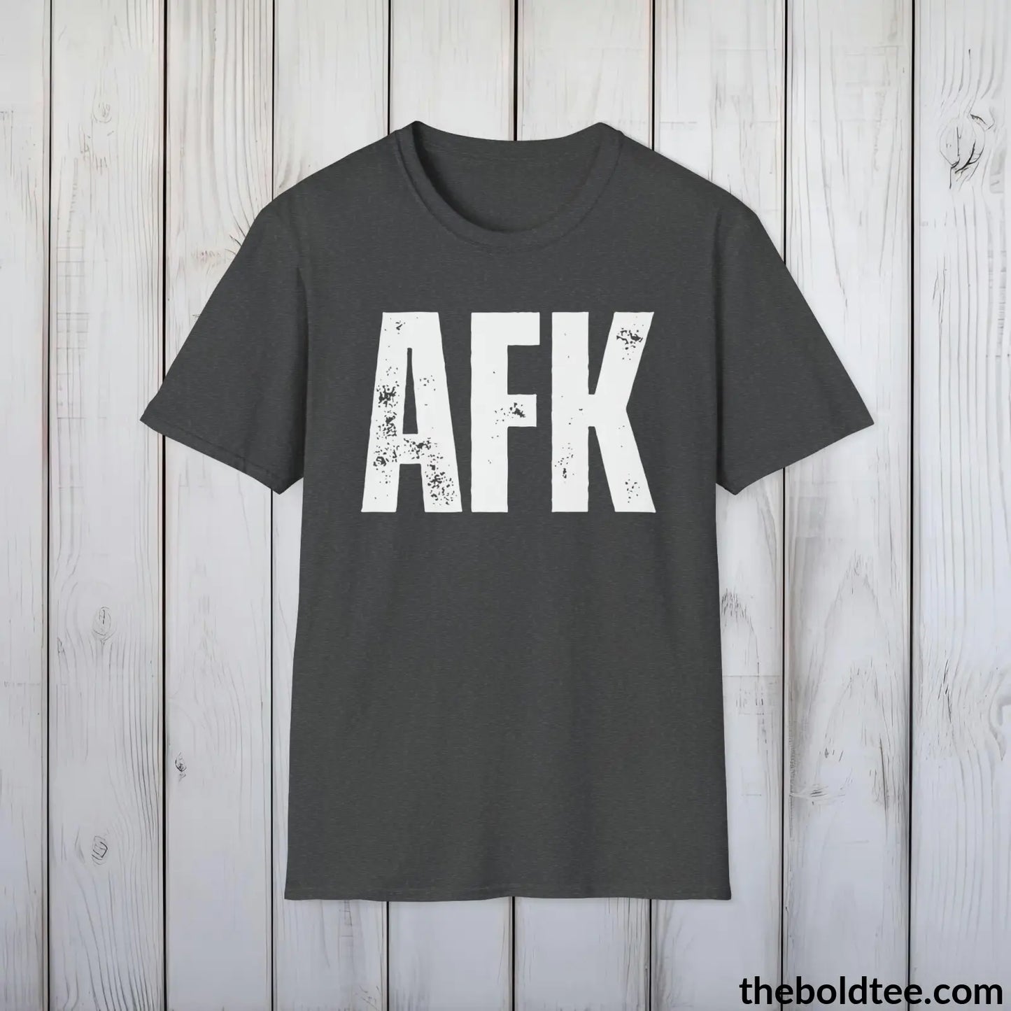 AFK Gamer Tee - Sustainable & Soft Cotton Crewneck Unisex T-Shirt - 9 Bold Colors