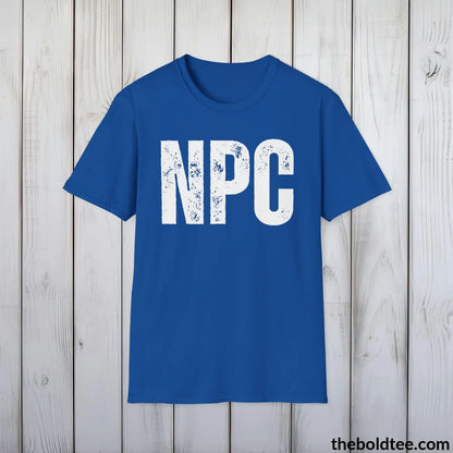 T-Shirt Royal / S NPC Gamer Tee - Sustainable & Soft Cotton Crewneck Unisex T-Shirt - 9 Bold Colors