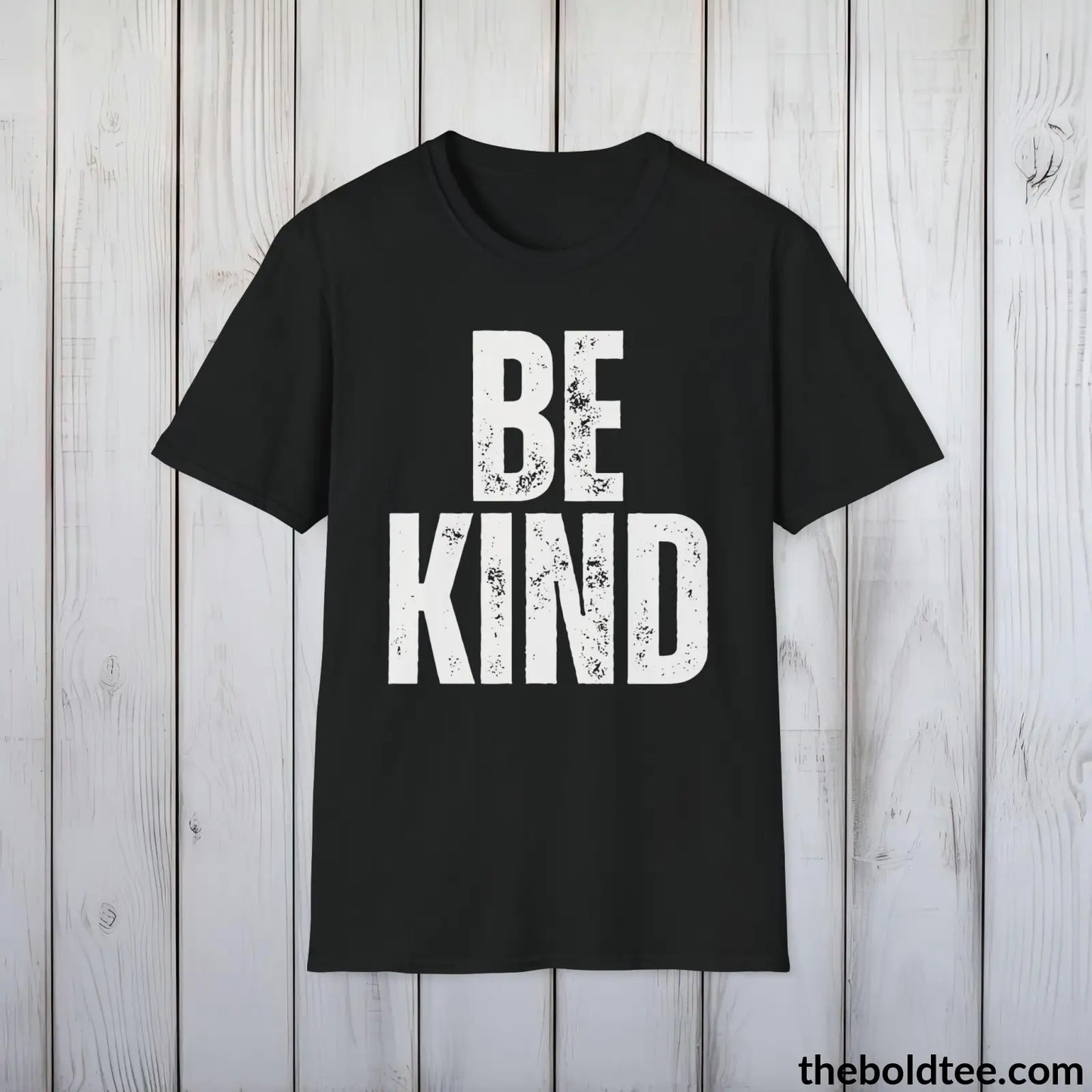 BE KIND Tee - Casual, Sustainable & Soft Cotton Crewneck Unisex T-Shirt - 9 Bold Colors