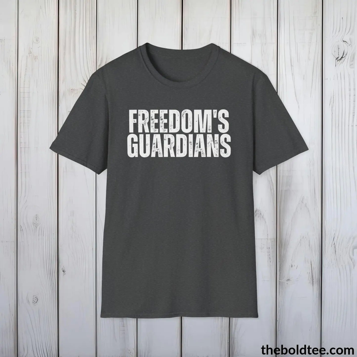 FREEDOM'S GUARDIANS Military Tee - Strong & Versatile Cotton Crewneck T-Shirt - 9 Bold Colors