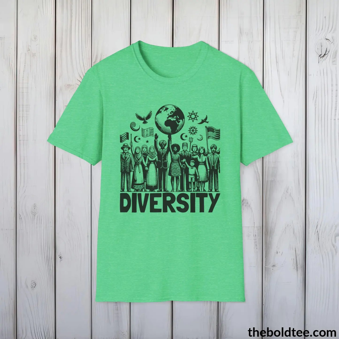 Diversity Awareness Tee - Sustainable & Soft Cotton Crewneck Unisex T-Shirt - 8 Trendy Colors