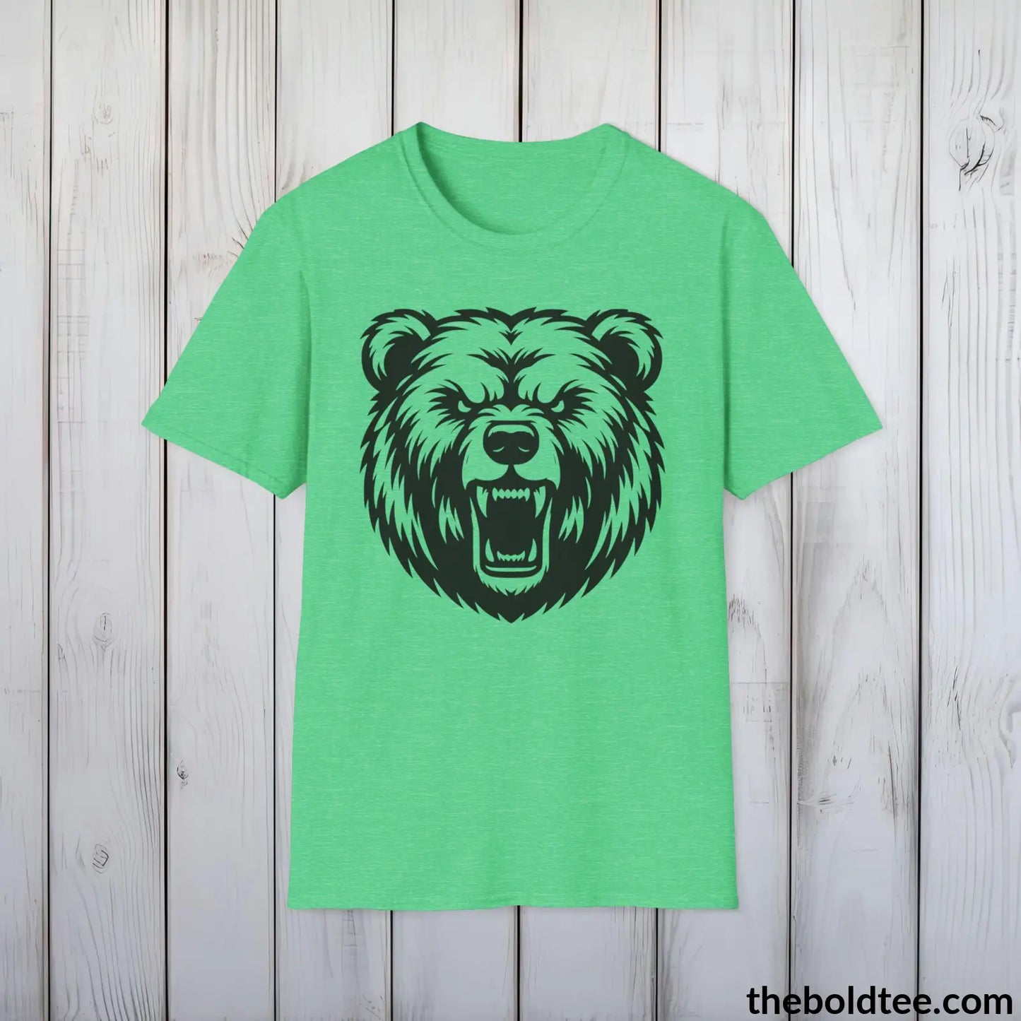 Bear Tee - Casual, Sustainable & Soft Cotton Crewneck Unisex T-Shirt - 9 Bold Colors