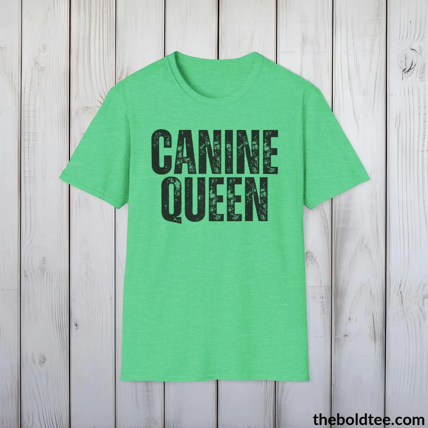 CANINE QUEEN Tee - Sustainable & Soft Cotton Crewneck Unisex T-Shirt - 9 Bold Colors