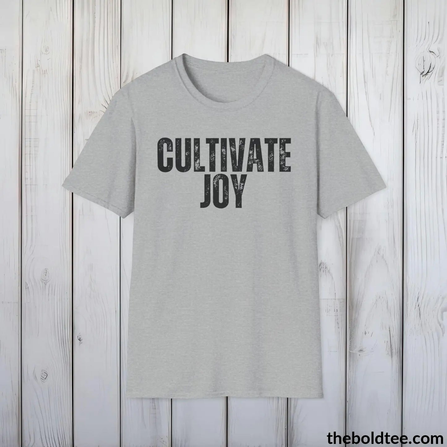 CULTIVATE JOY Gardening Tee - Soft & Strong Cotton Crewneck Unisex T-Shirt - 8 Trendy Colors