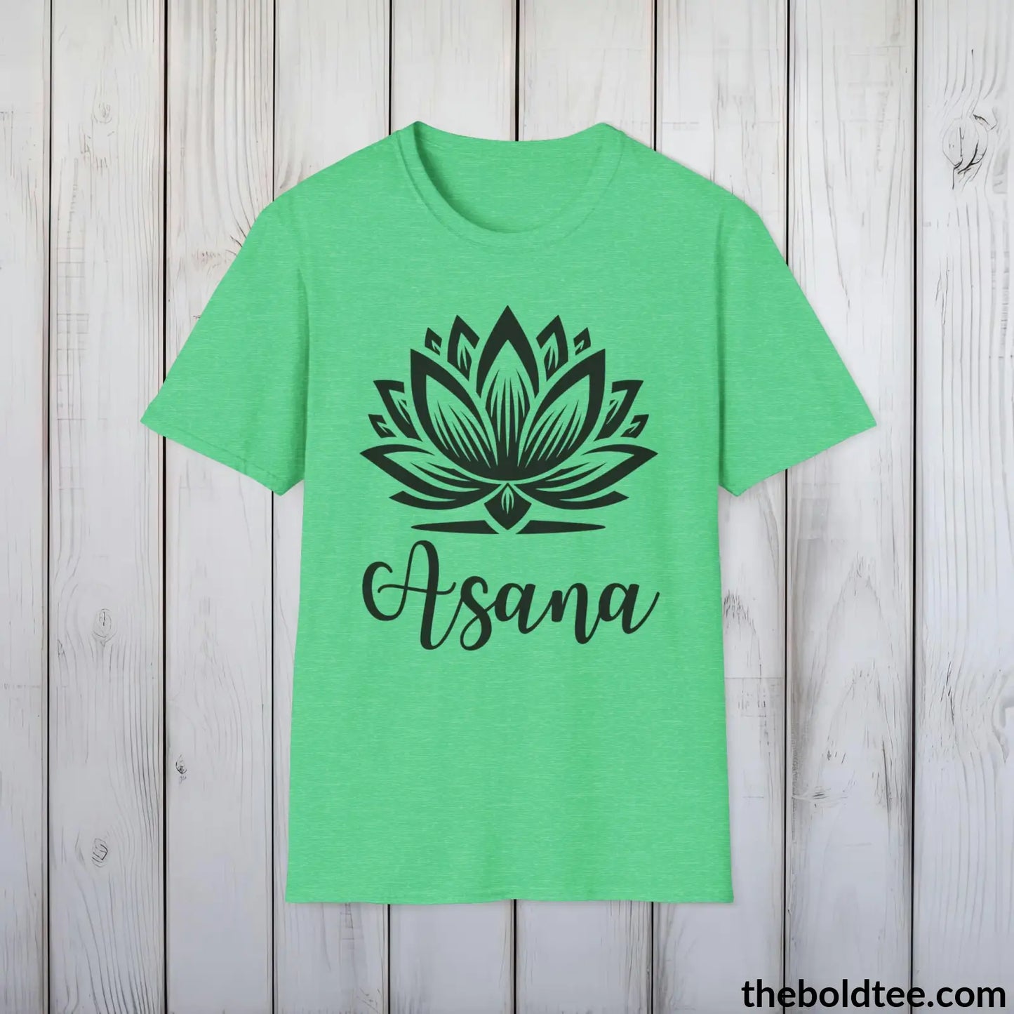 Asana Yoga Tee - Sustainable & Soft Cotton Crewneck Unisex T-Shirt - 9 Bold Colors