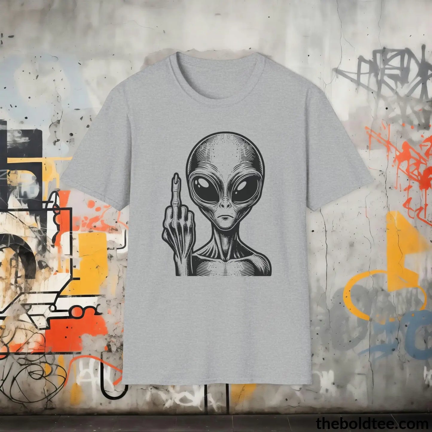 T-Shirt Sport Grey / S Sassy Alien Attitude T-Shirt: Soft, Casual, and Unapologetically Alien - Edgy Cotton Crewneck - Cheeky Humor to Your Wardrobe in 8 Colors