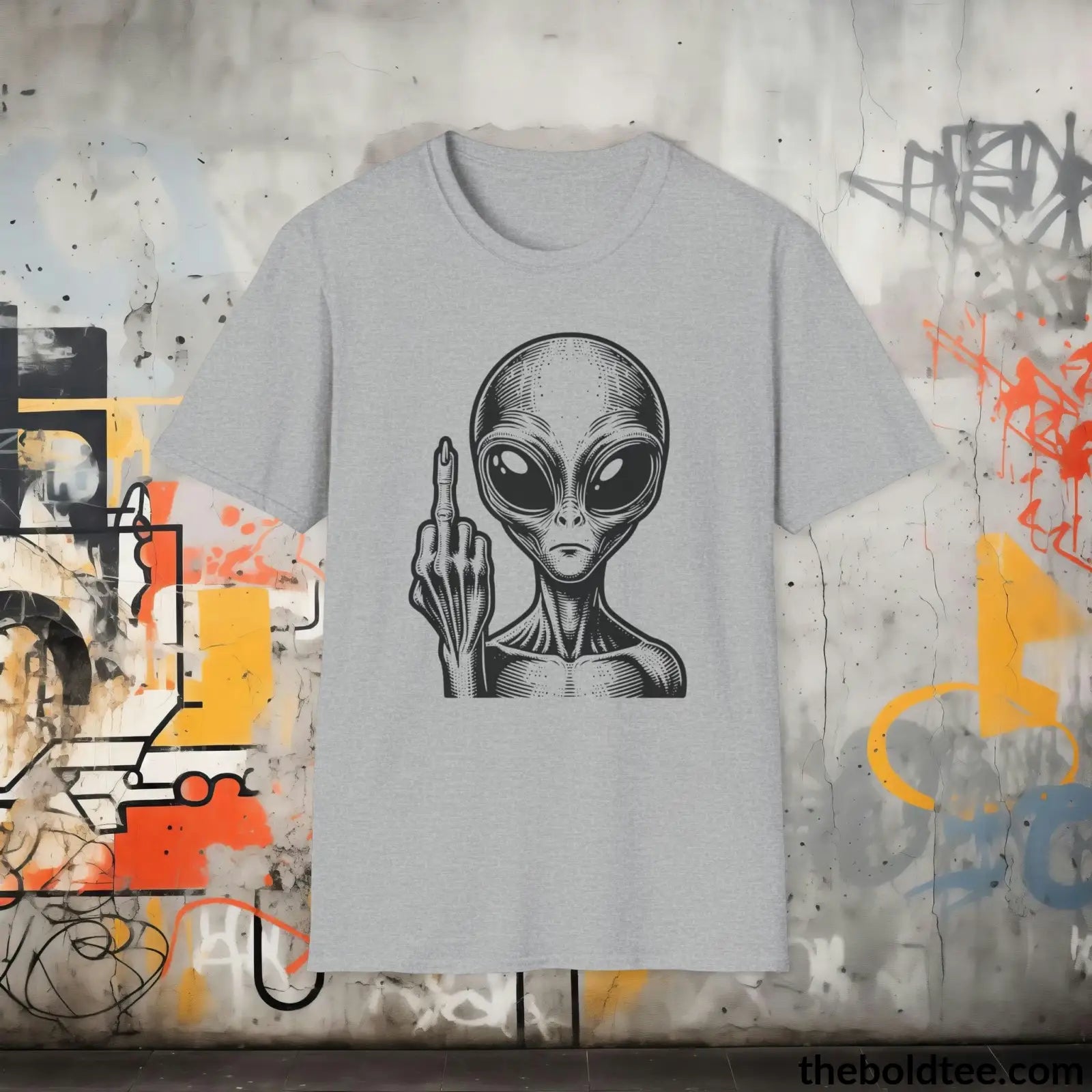 T-Shirt Sport Grey / S Sassy Alien Attitude T-Shirt: Soft, Casual, and Unapologetically Alien - Edgy Cotton Crewneck - Cheeky Humor to Your Wardrobe in 8 Colors