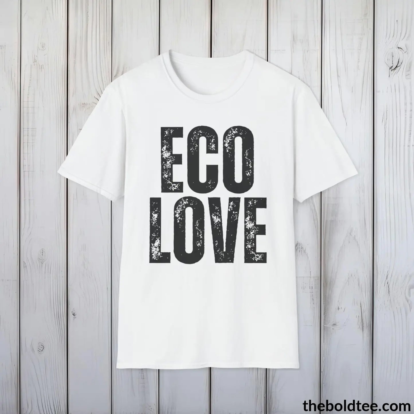 ECO LOVE Tee - Casual, Sustainable & Soft Cotton Crewneck Unisex T-Shirt - 9 Bold Colors