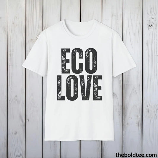 ECO LOVE Tee - Casual, Sustainable & Soft Cotton Crewneck Unisex T-Shirt - 9 Bold Colors