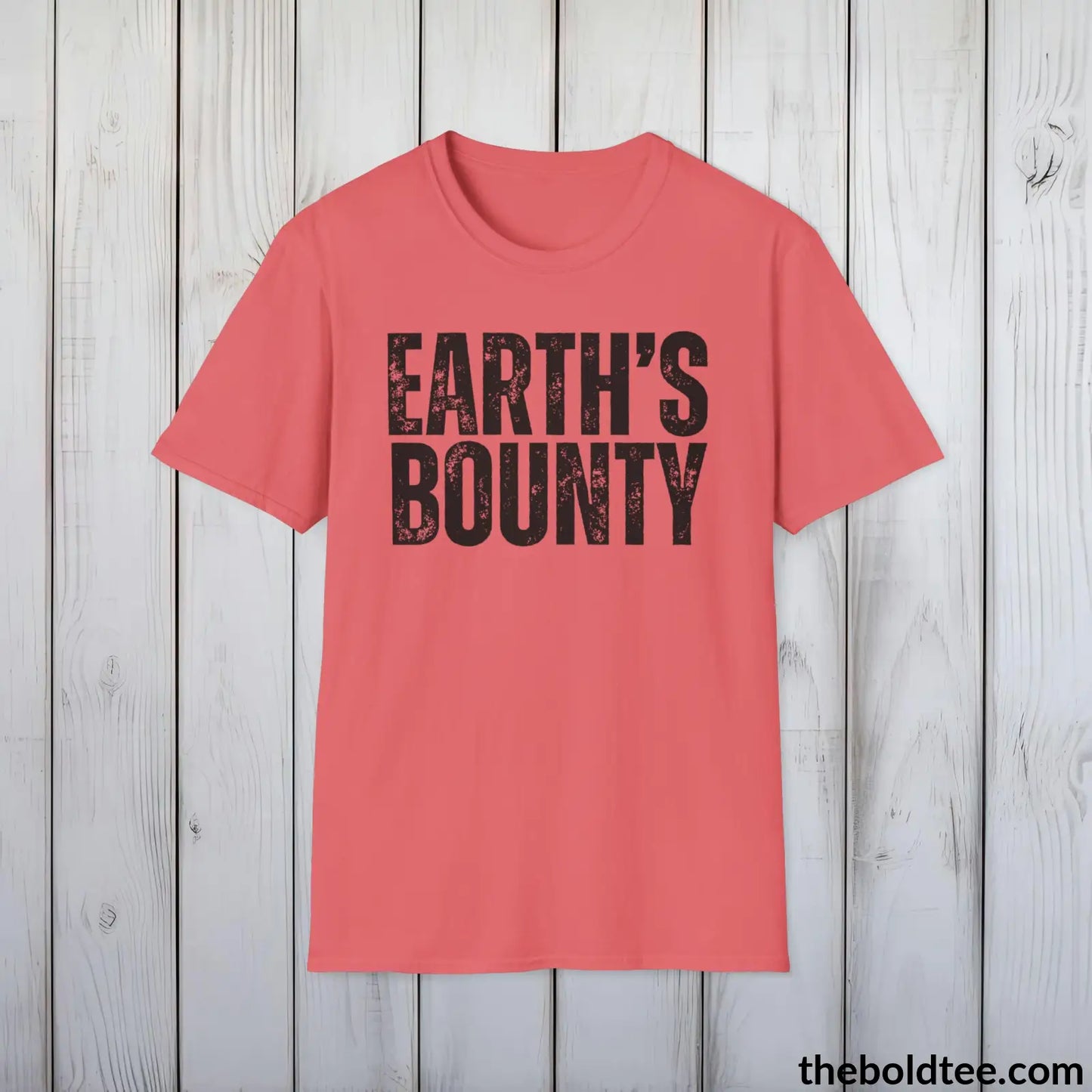 EARTH'S BOUNTY Gardening Tee - Soft & Strong Cotton Crewneck Unisex T-Shirt - 8 Trendy Colors