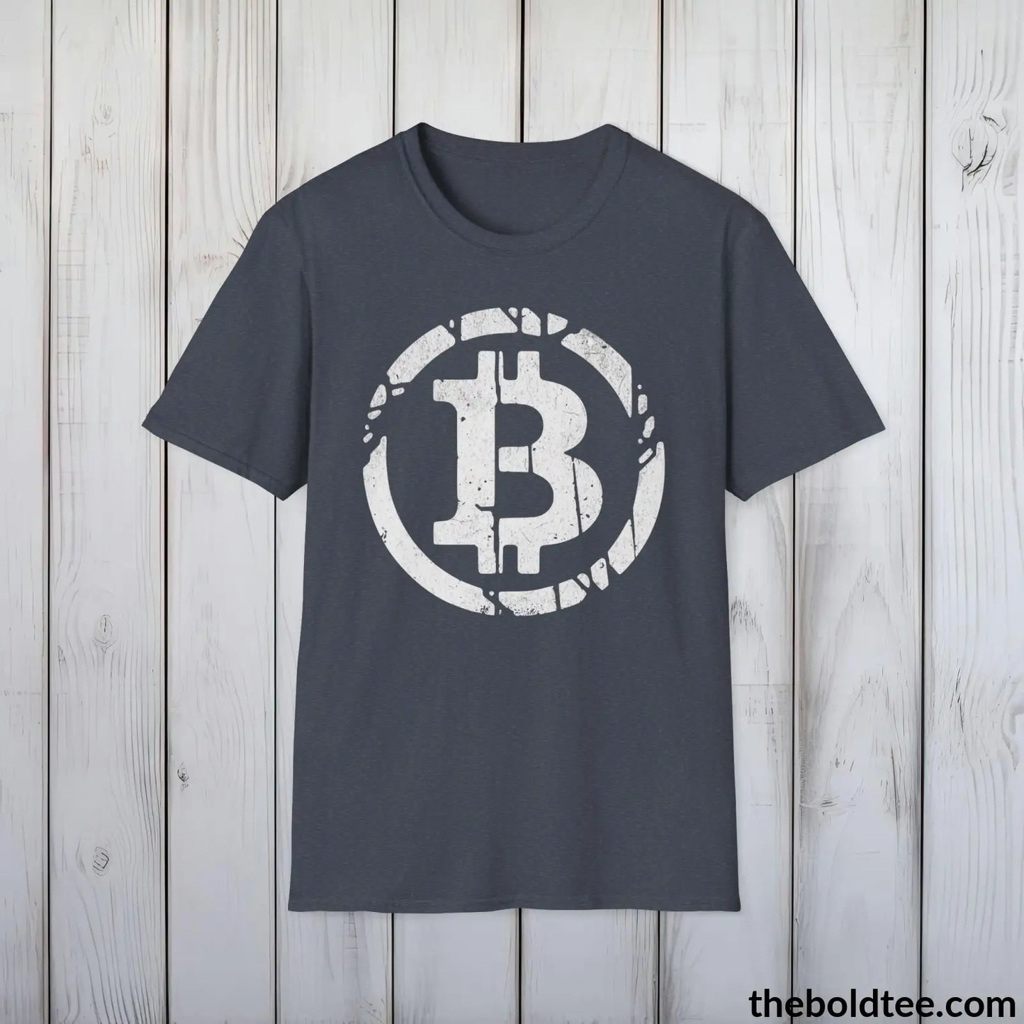 Bitcoin Cryptocurrency Tee - Premium Cotton Crewneck Unisex T-Shirt - 9 Bold Colors