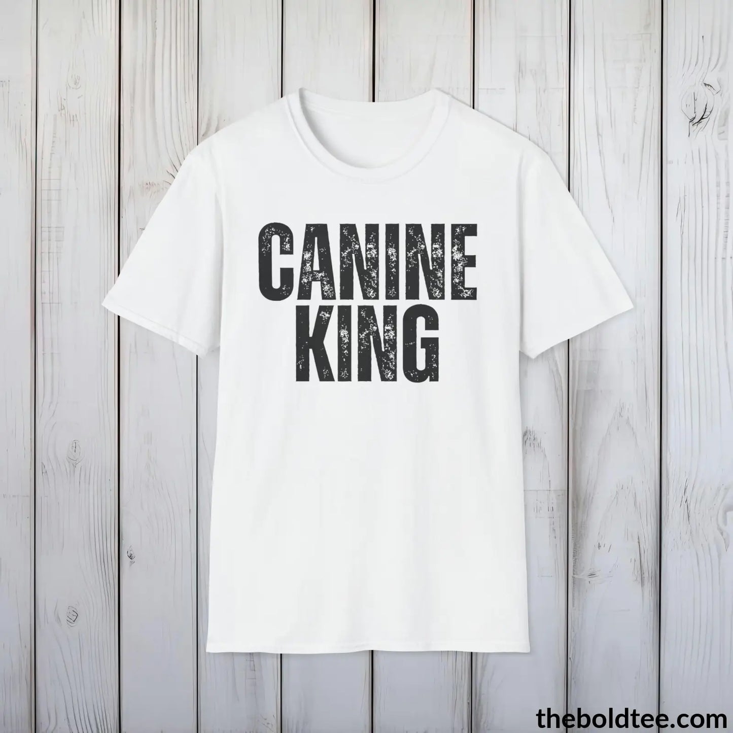 CANINE KING Tee - Sustainable & Soft Cotton Crewneck Unisex T-Shirt - 9 Bold Colors