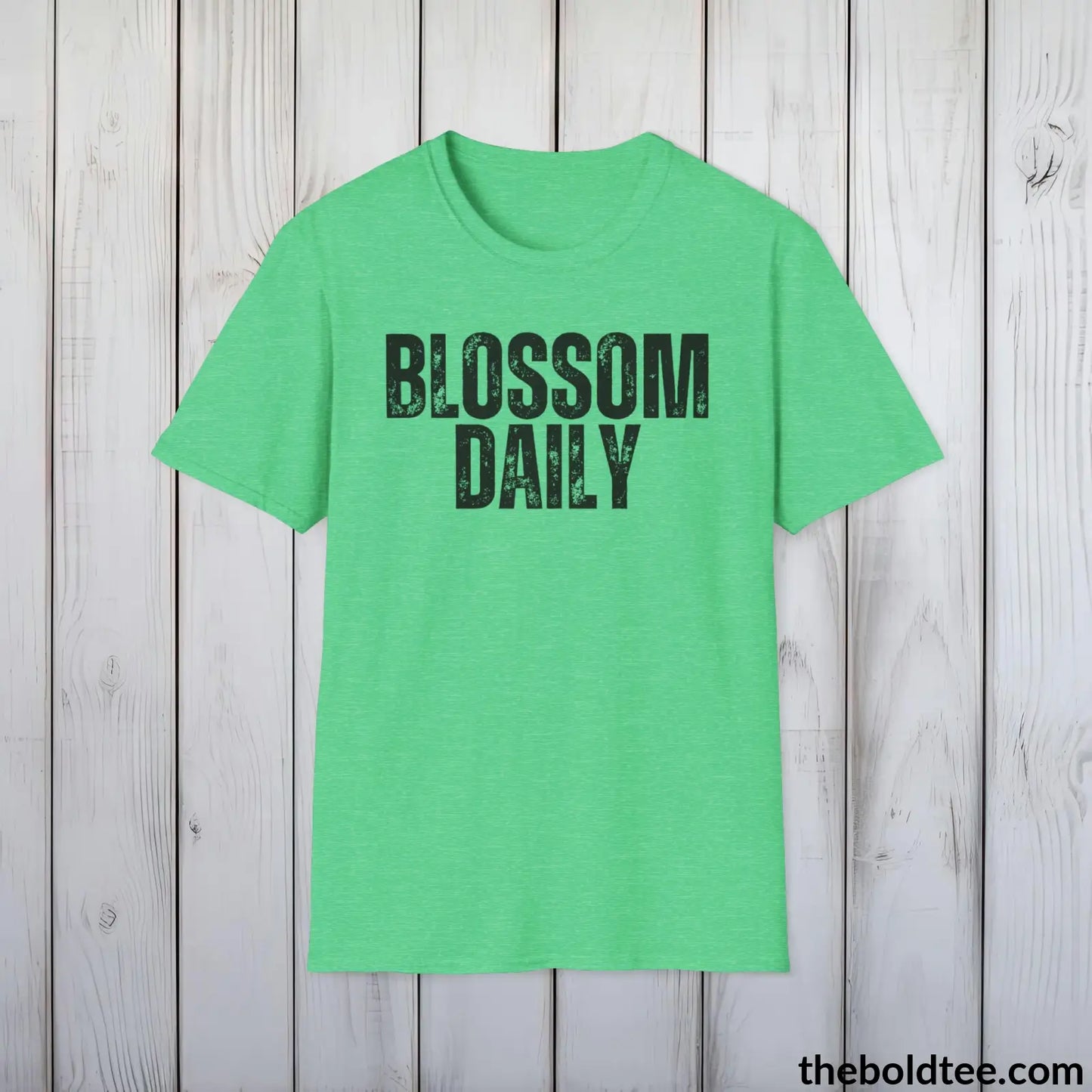 BLOSSOM DAILY Gardening Tee - Soft & Strong Cotton Crewneck Unisex T-Shirt - 8 Trendy Colors