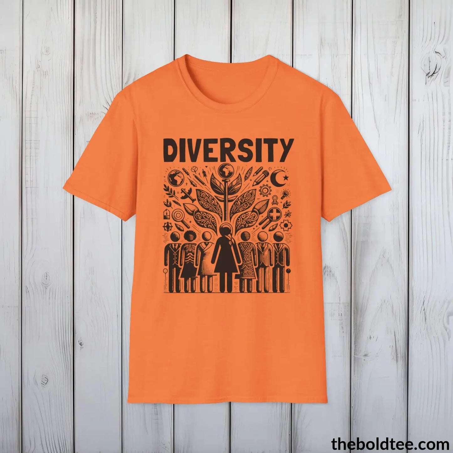 Diversity Awareness Tee - Sustainable & Soft Cotton Crewneck Unisex T-Shirt - 8 Trendy Colors