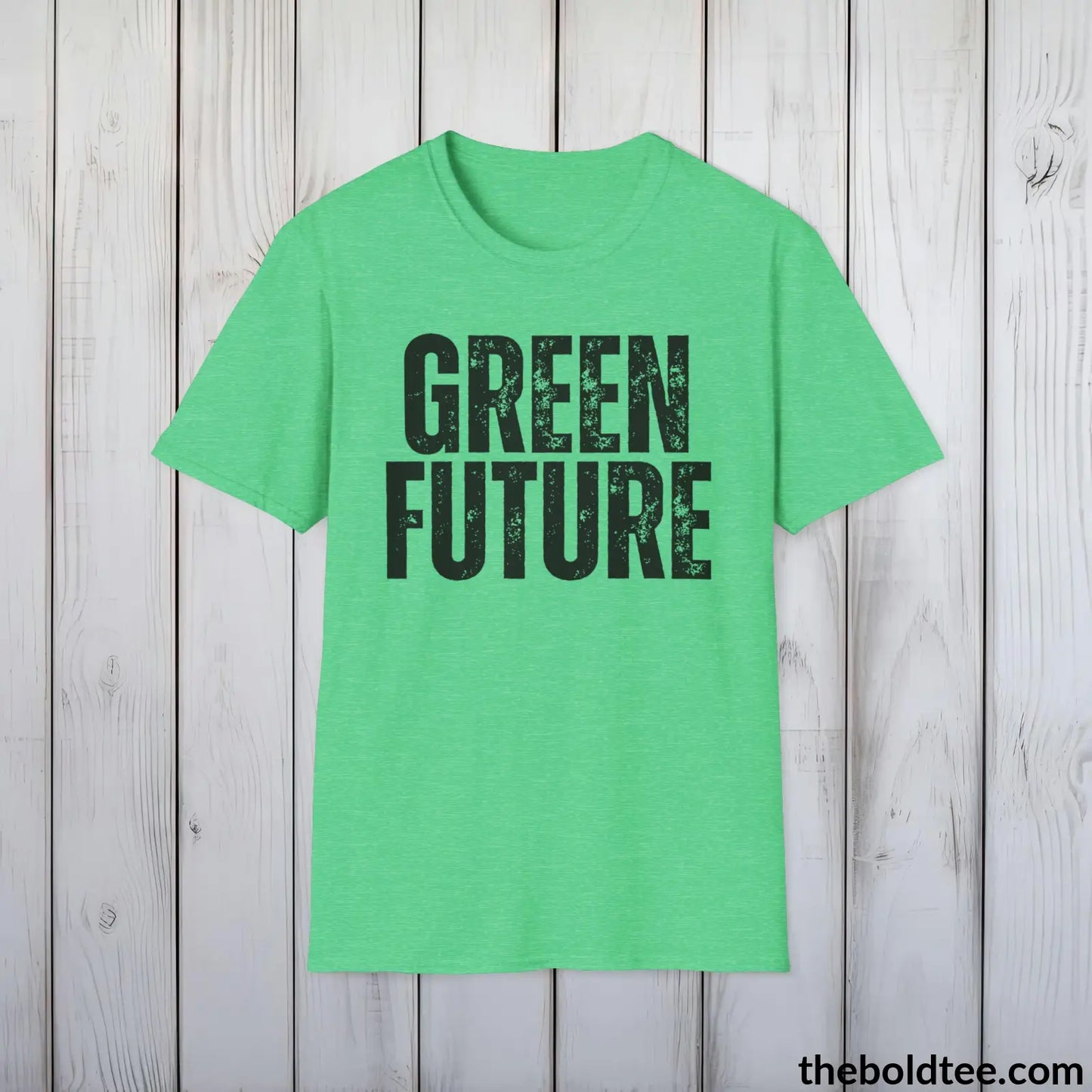 GREEN FUTURE Tee - Casual, Sustainable & Soft Cotton Crewneck Unisex T-Shirt - 9 Bold Colors