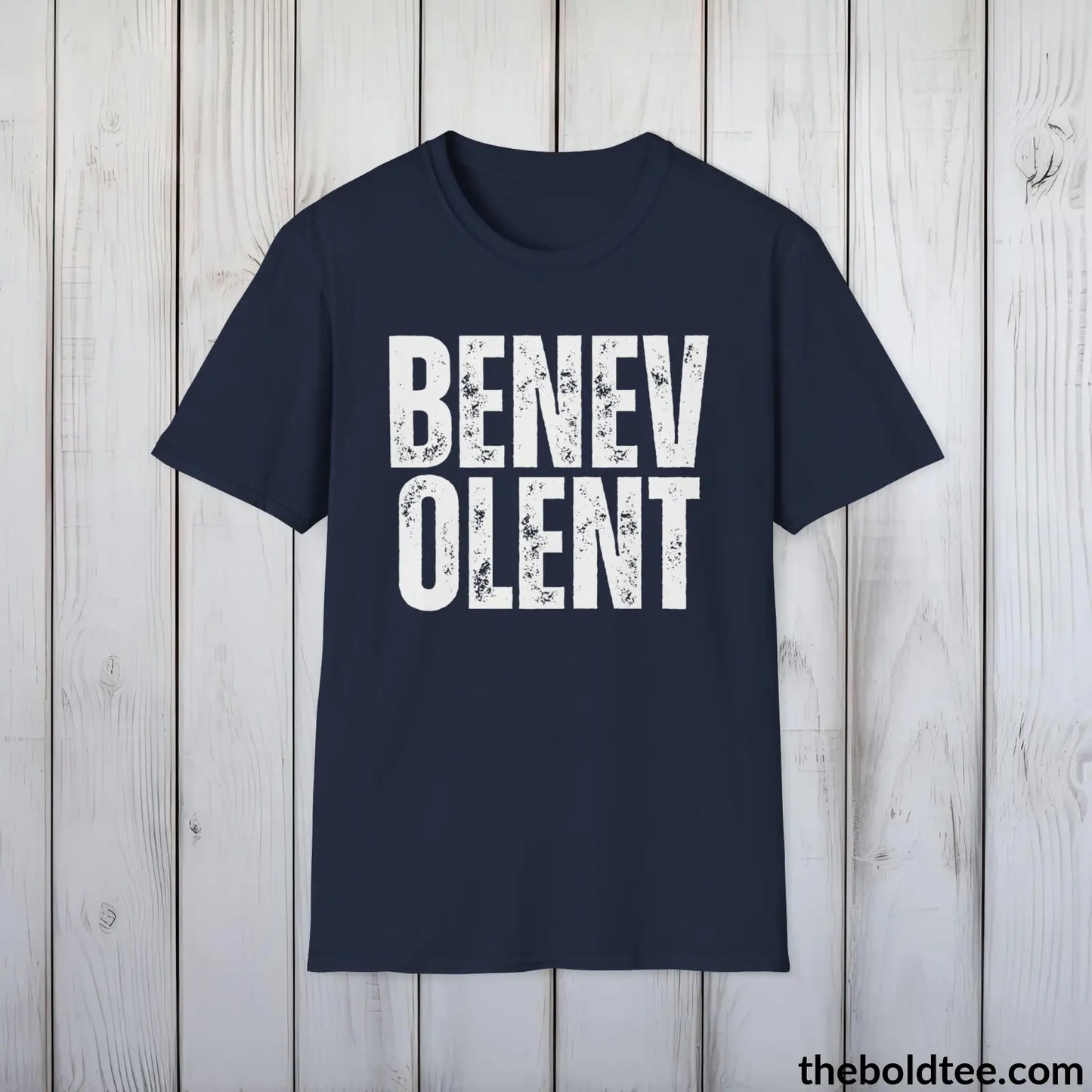 BENEVOLENT Tee - Casual, Sustainable & Soft Cotton Crewneck Unisex T-Shirt - 9 Bold Colors