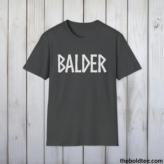 BALDER Tee - Bold Viking Mythology Cotton T-Shirt - 9 Epic Dark Colors Available