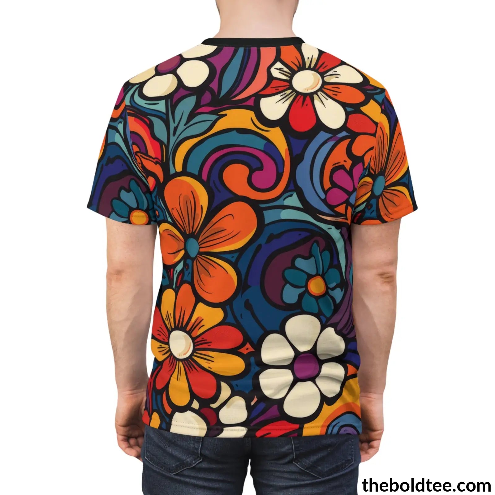 70S Hippie Tee - Premium All Over Print Crewneck Shirt Prints