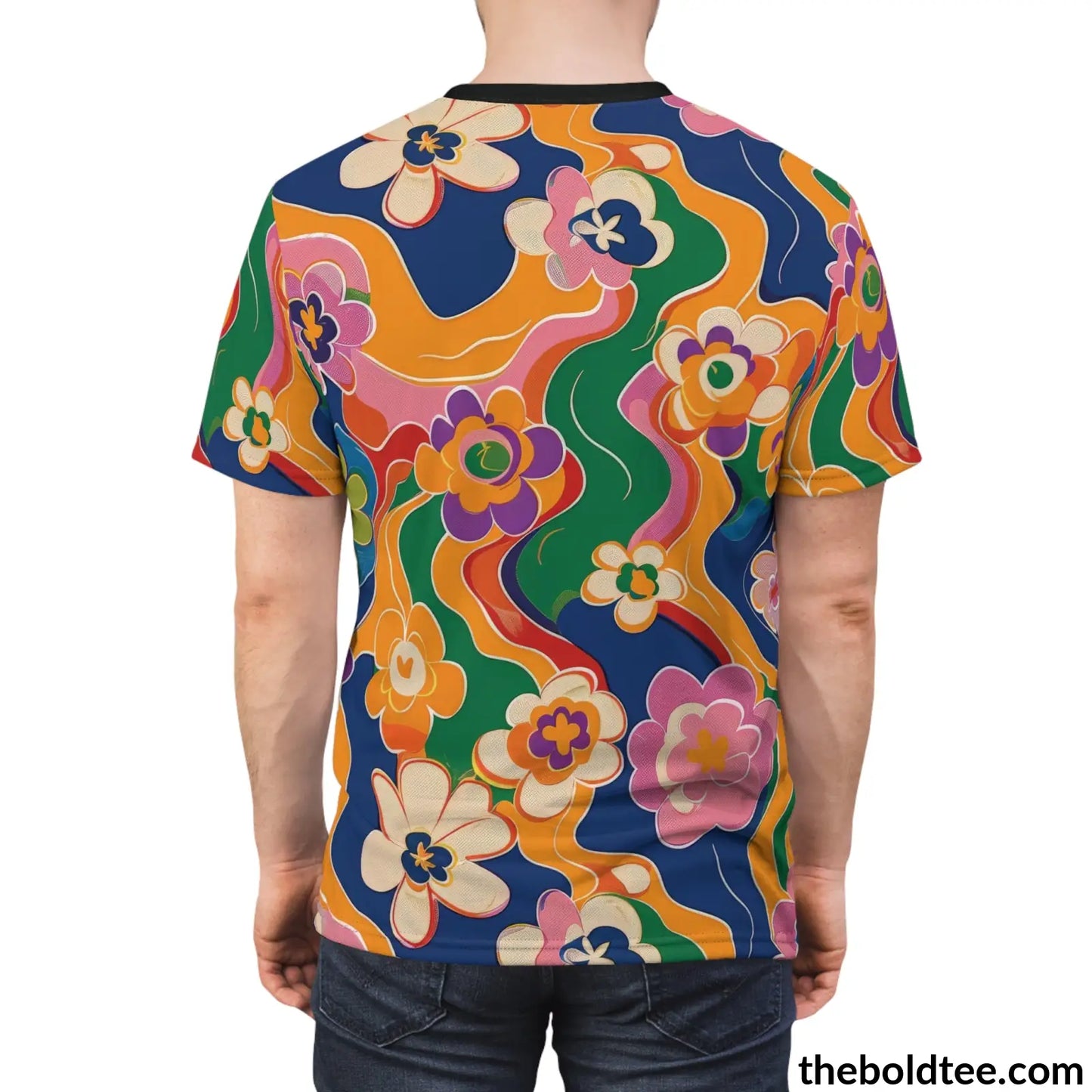 70S Hippie Tee - Premium All Over Print Crewneck Shirt Prints