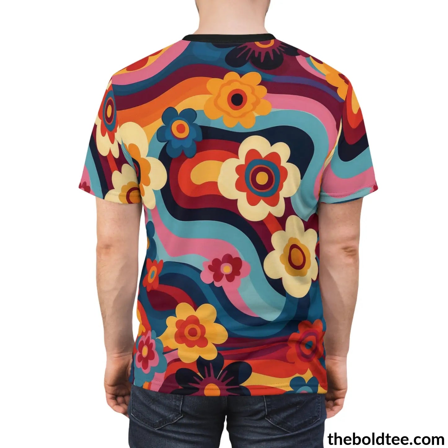 70S Hippie Tee - Premium All Over Print Crewneck Shirt Prints