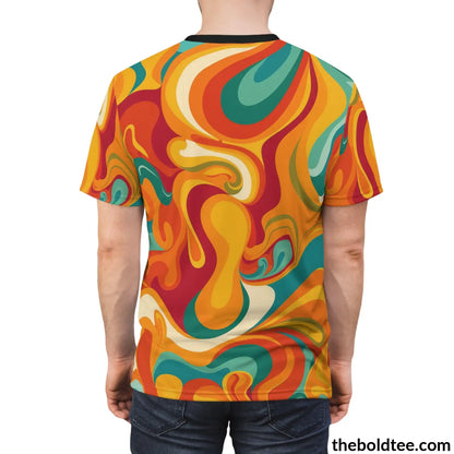 70S Hippie Tee - Premium All Over Print Crewneck Shirt Prints