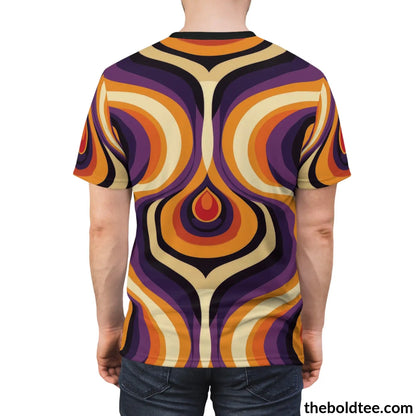 70S Hippie Tee - Premium All Over Print Crewneck Shirt Prints