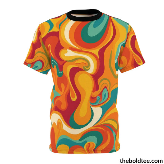 70S Hippie Tee - Premium All Over Print Crewneck Shirt S Prints