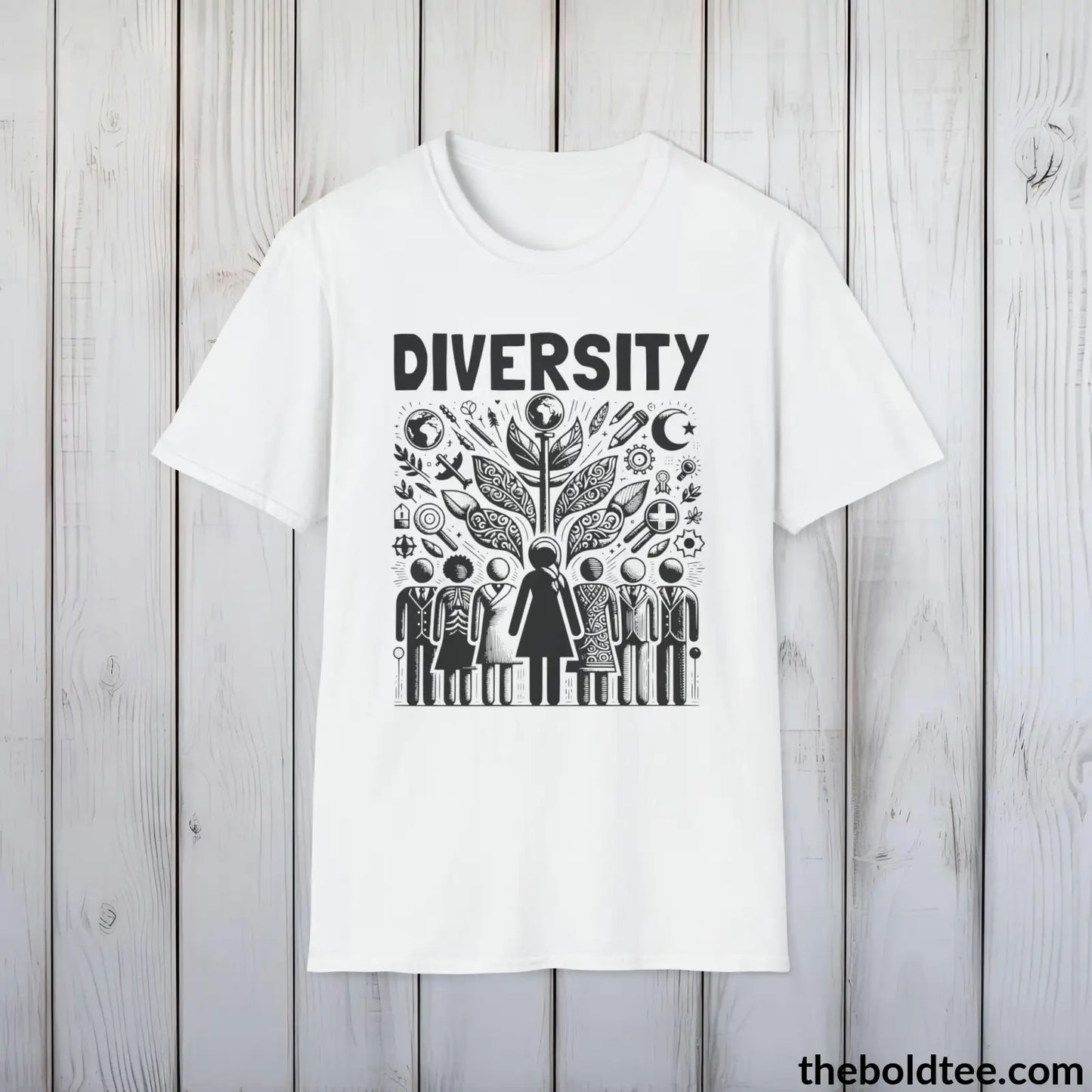 Diversity Awareness Tee - Sustainable & Soft Cotton Crewneck Unisex T-Shirt - 8 Trendy Colors