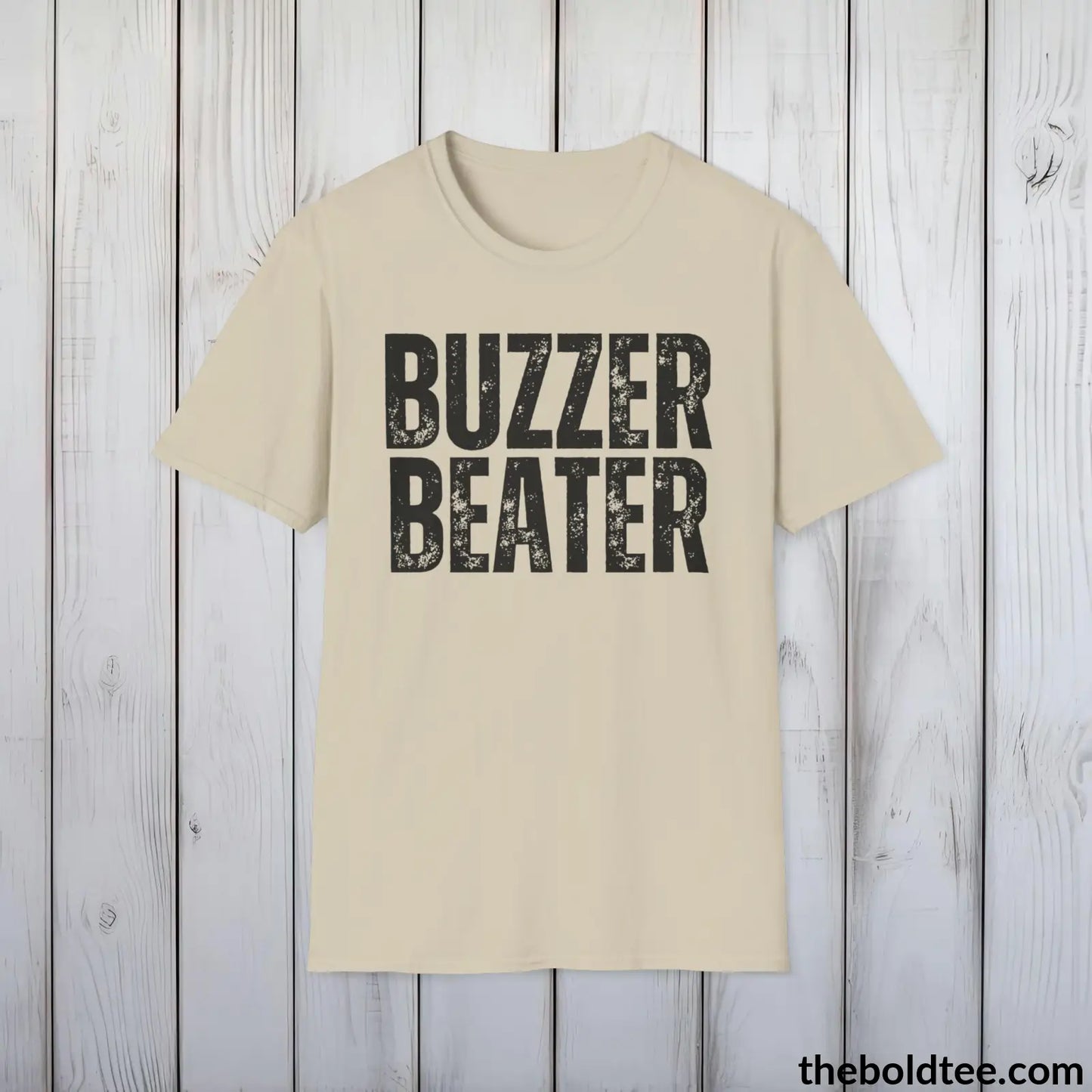 BUZZER BEATER Basketball Tee - Sustainable & Soft Cotton Crewneck Unisex T-Shirt - 9 Bold Colors