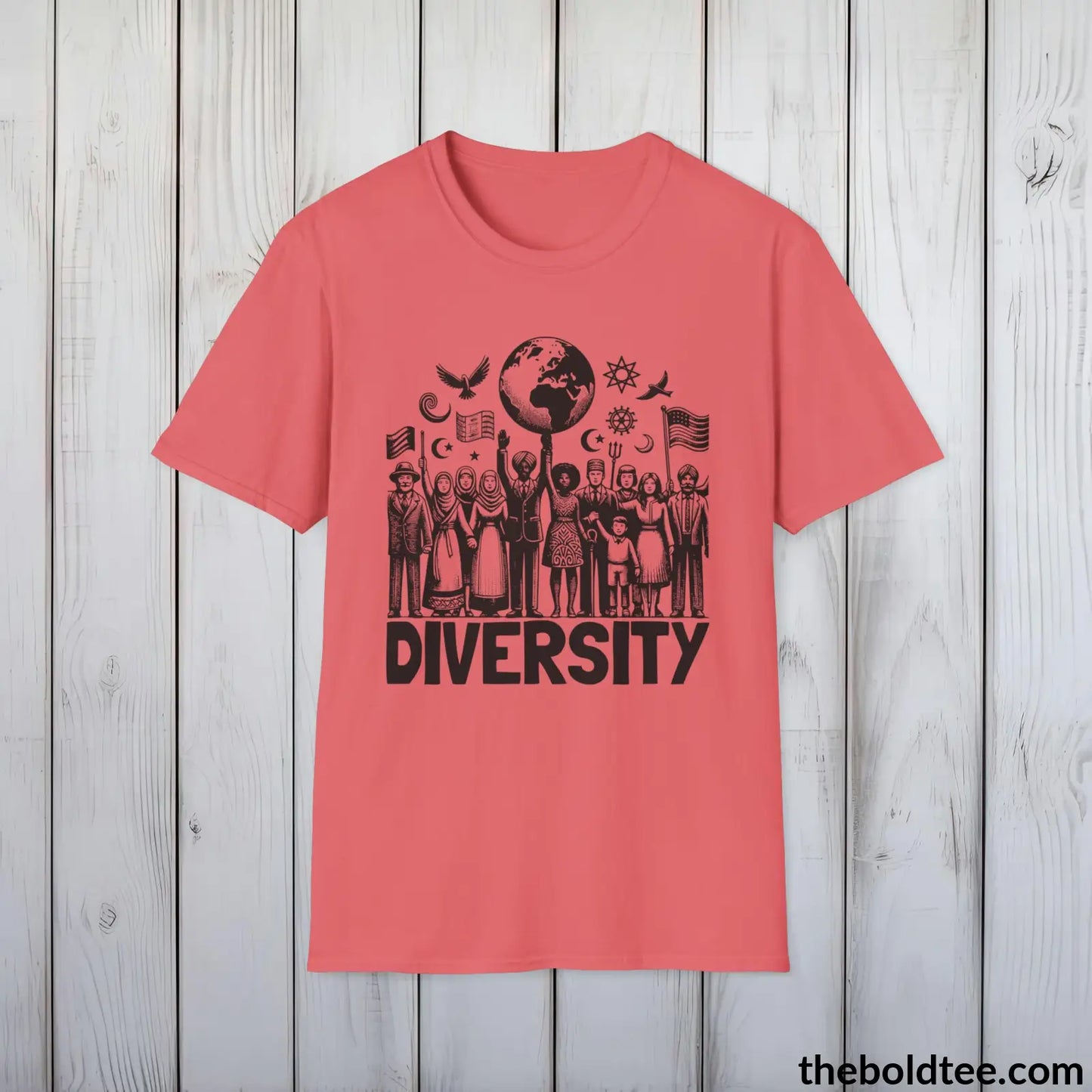 Diversity Awareness Tee - Sustainable & Soft Cotton Crewneck Unisex T-Shirt - 8 Trendy Colors