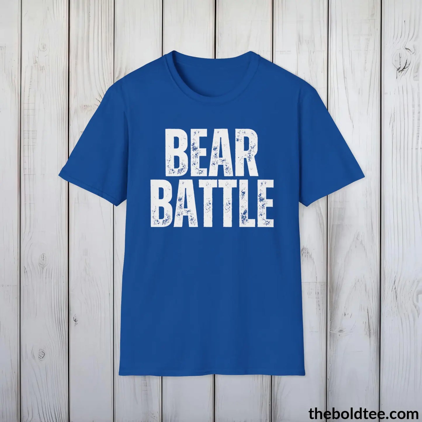 BEAR BATTLE Cryptocurrency Tee - Sustainable & Soft Cotton Crewneck Unisex T-Shirt - 9 Bold Colors