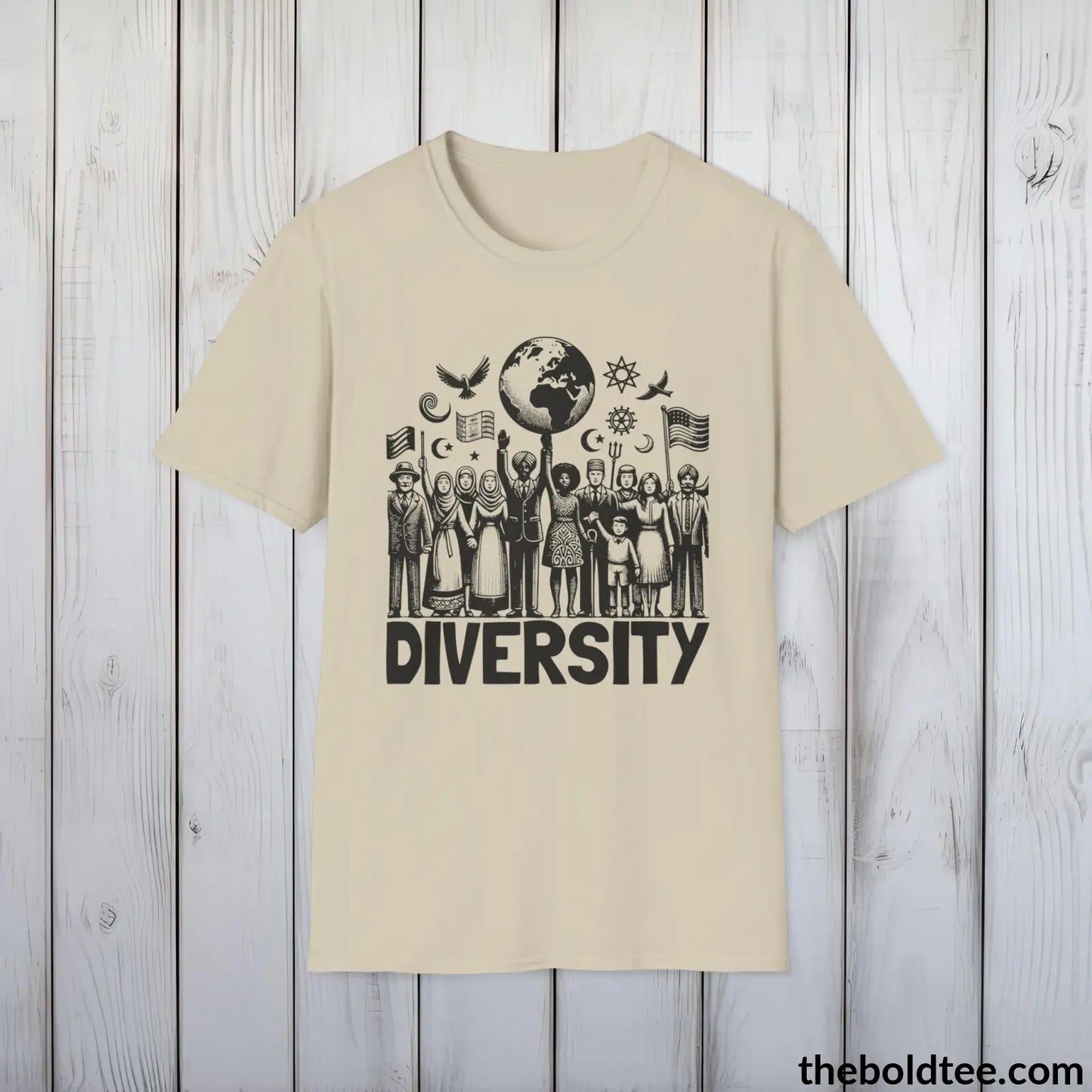 Diversity Awareness Tee - Sustainable & Soft Cotton Crewneck Unisex T-Shirt - 8 Trendy Colors