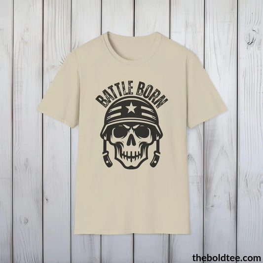 BATTLE BORN Military Tee - Strong & Versatile Cotton Crewneck T-Shirt - 9 Bold Colors