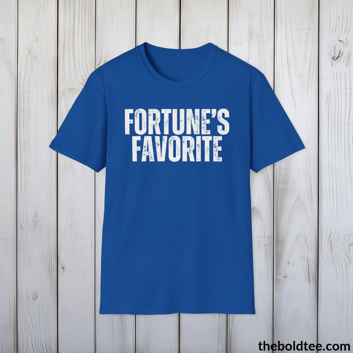 Bold FORTUNE'S FAVORITE Tee - Premium Cotton Crewneck Unisex T-Shirt - 9 Bold Colors