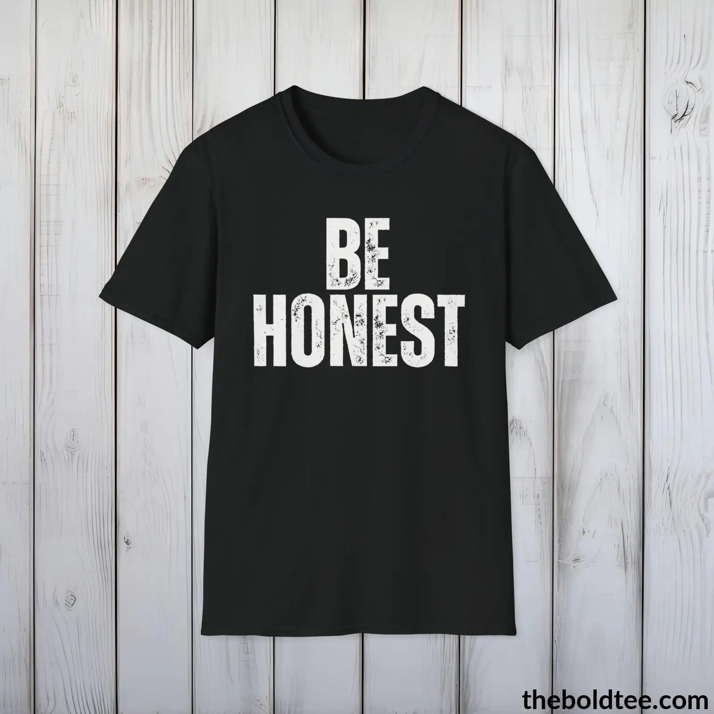 BE HONEST Tee - Casual, Sustainable & Soft Cotton Crewneck Unisex T-Shirt - 9 Bold Colors