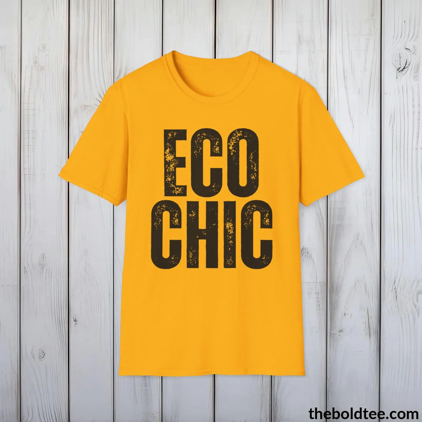 ECO CHIC Tee - Casual, Sustainable & Soft Cotton Crewneck Unisex T-Shirt - 9 Bold Colors