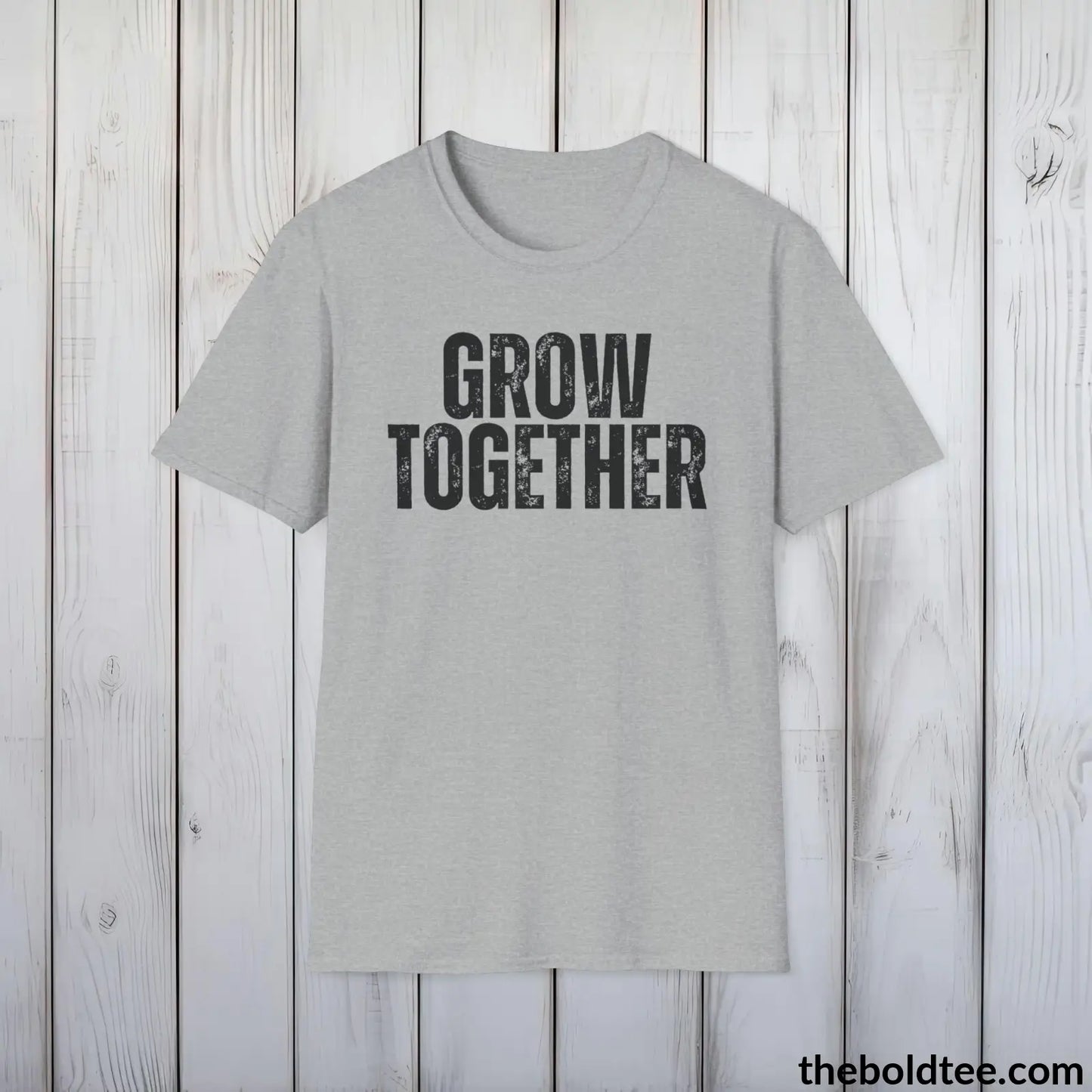 GROW TOGETHER Gardening Tee - Soft & Strong Cotton Crewneck Unisex T-Shirt - 8 Trendy Colors