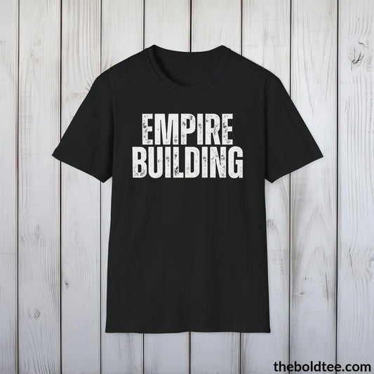 Bold EMPIRE BUILDING Tee - Premium Cotton Crewneck Unisex T-Shirt - 9 Bold Colors