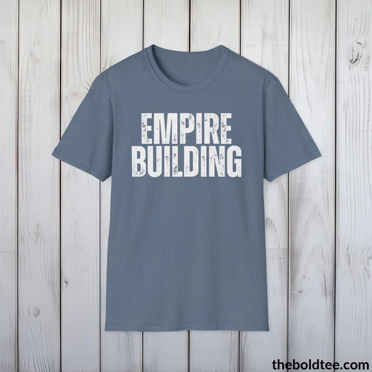 Bold EMPIRE BUILDING Tee - Premium Cotton Crewneck Unisex T-Shirt - 9 Bold Colors