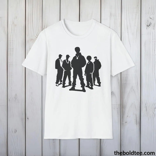 Cool 80s Hip Hop Swagger Tee - Premium Soft Cotton Crewneck Unisex T-Shirt - 8 Trendy Colors