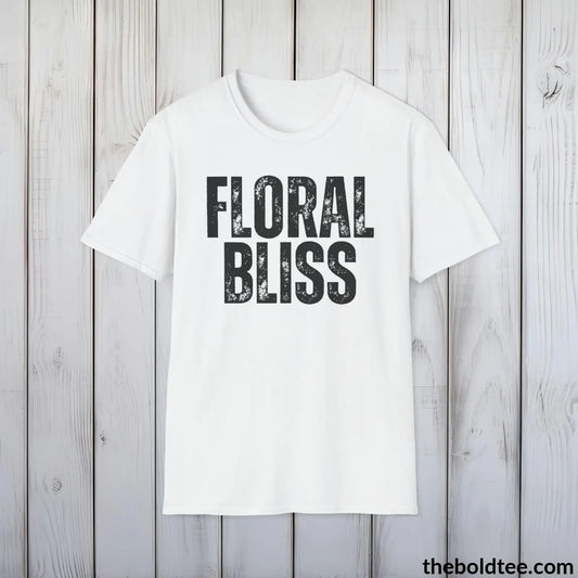 FLORAL BLISS Gardening Tee - Soft & Strong Cotton Crewneck Unisex T-Shirt - 8 Trendy Colors