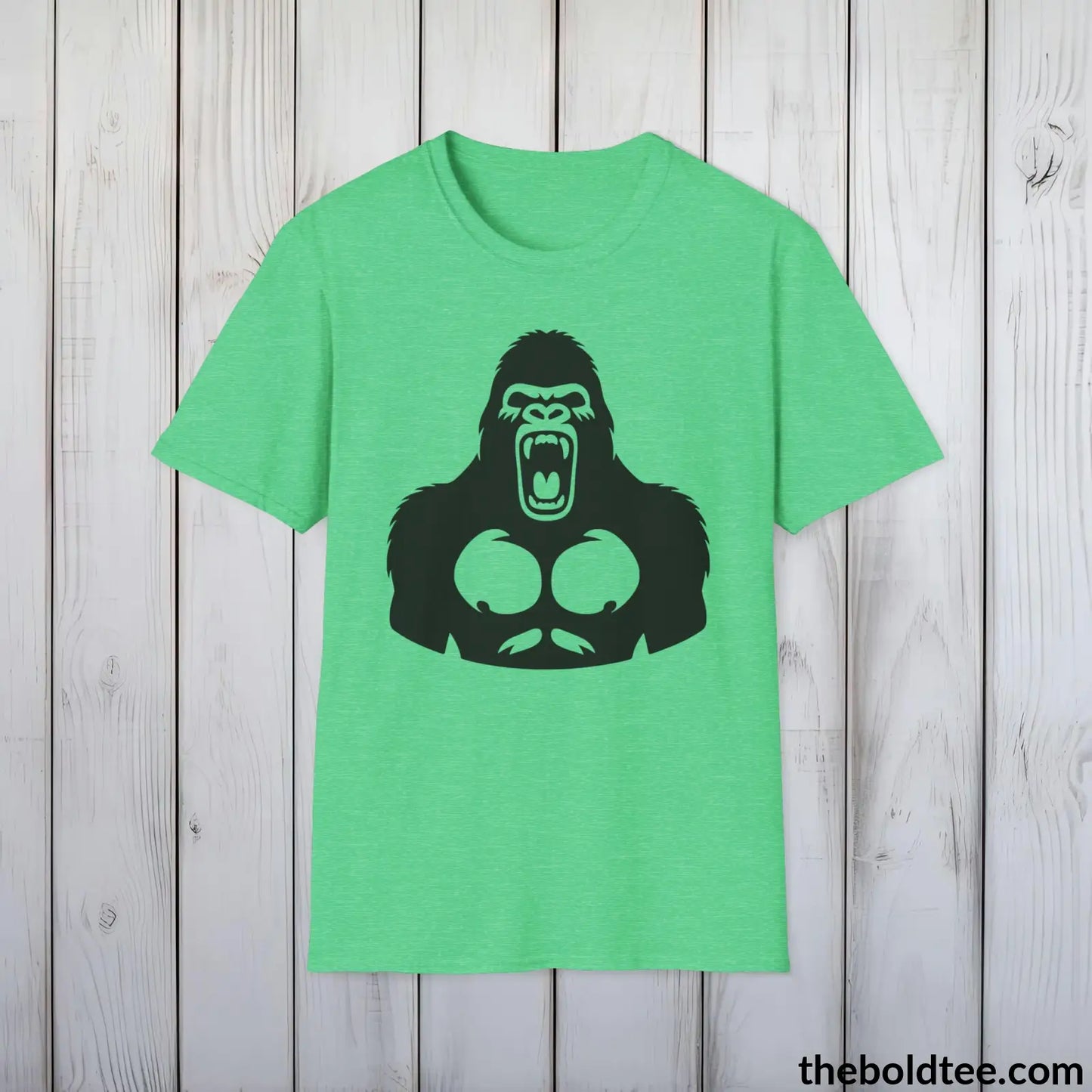 Badass Gorilla Tee - Bold Urban Cotton T-Shirt - 9 Bright Colors Available