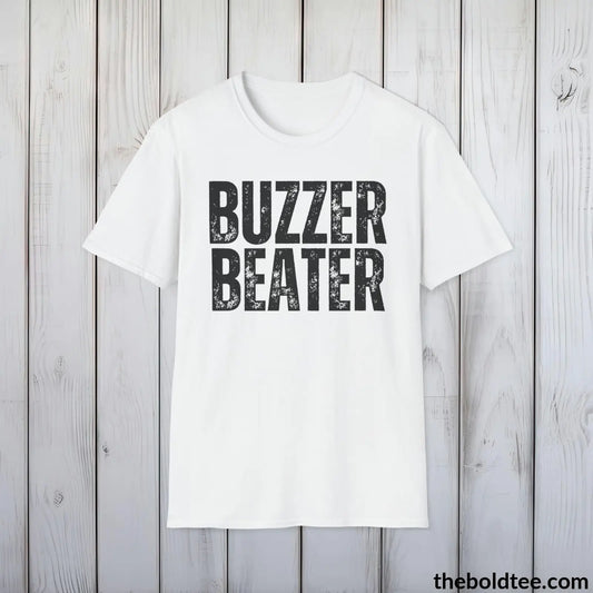 BUZZER BEATER Basketball Tee - Sustainable & Soft Cotton Crewneck Unisex T-Shirt - 9 Bold Colors